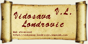 Vidosava Londrović vizit kartica